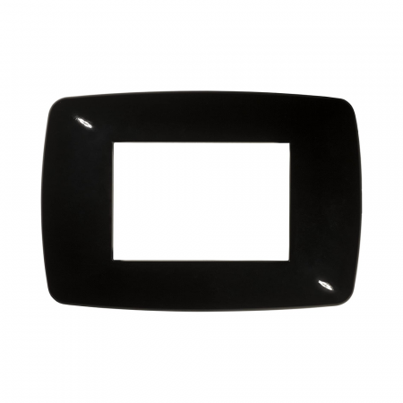 Placca Brio 3M Nero Compatibile con Living International / Light - Feb Elettrica